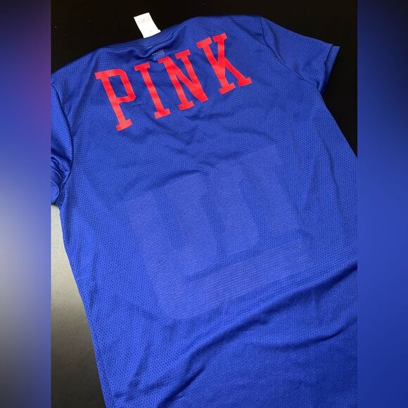 Victoria’s Secret PINK NFL New York Giants Sequins T-Shirt Size Large NWT - Picture 4 of 8